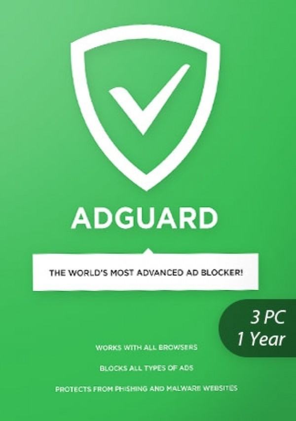 Adguard 3 PCs 1 Year