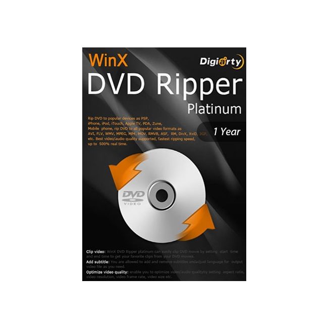 WinX DVD Ripper-  1 Year Subscription